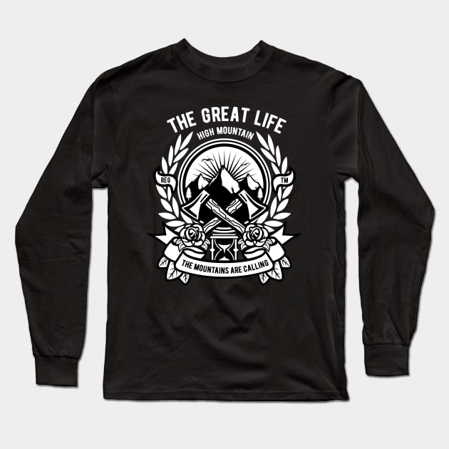 Axe, the great life Long Sleeve T-Shirt by BlackSideDesign